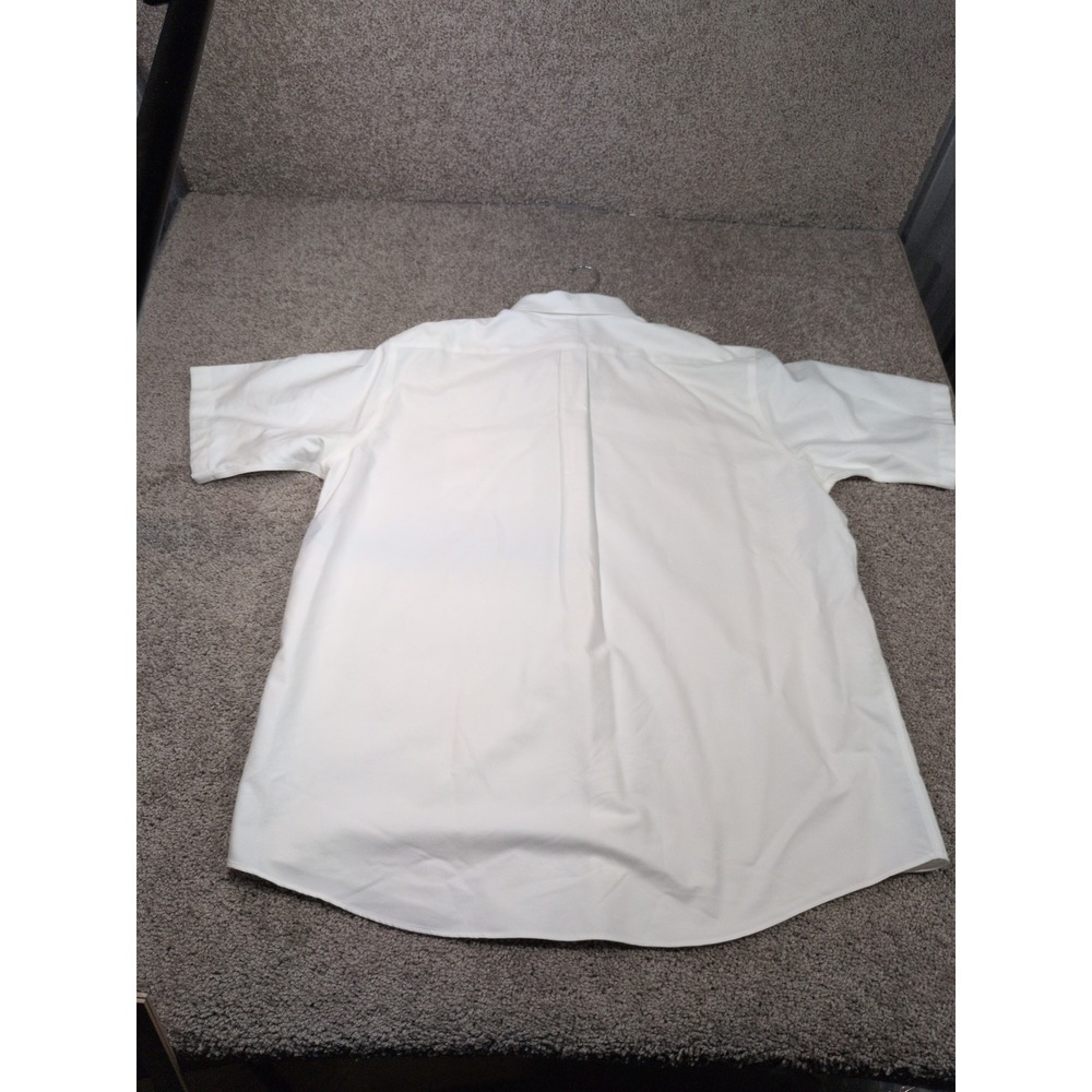 LL Bean Mens 18 Traditional Fit Short Sleeve Button Down Shirt White 215174 - Picture 5 of 5